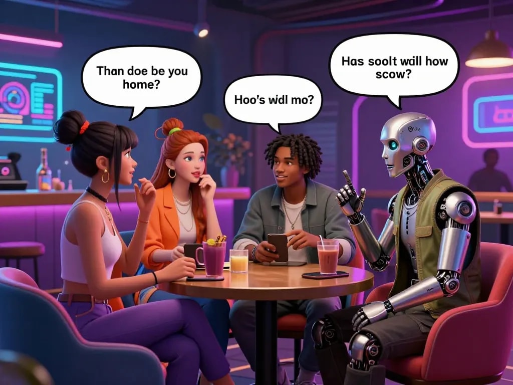 NSFW character interactions in a vibrant AI chat environment, showcasing diverse avatars engaging in playful dialogue, exploring ai nsfw experiences.