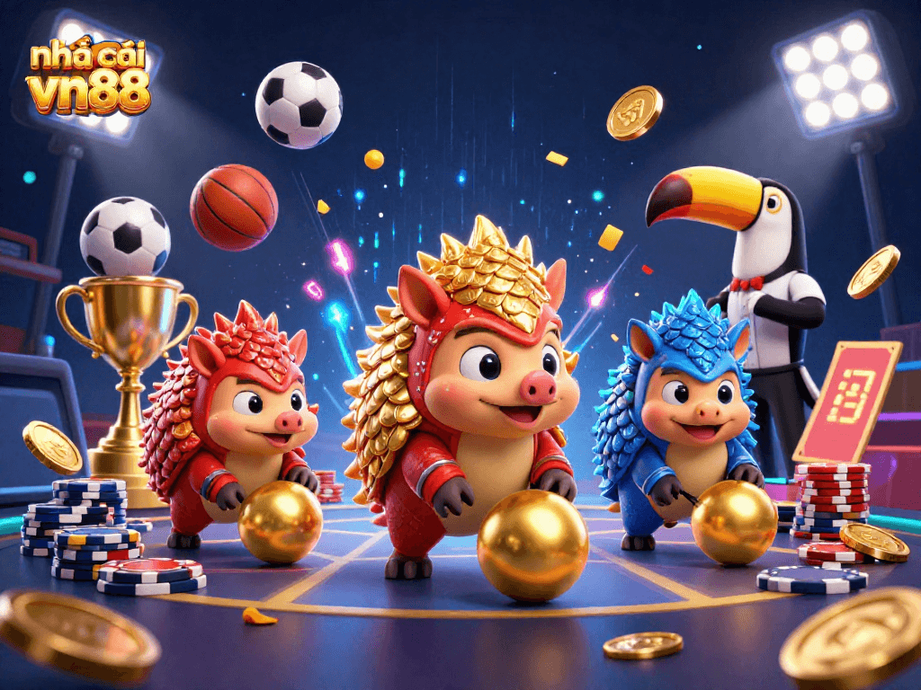Experience exciting gameplay with nhà cái vn88 as pangolins engage in a thrilling casino environment.