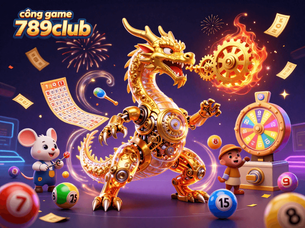 Engage with cổng game 789club and discover vibrant lottery excitement with dynamic gaming illustration.