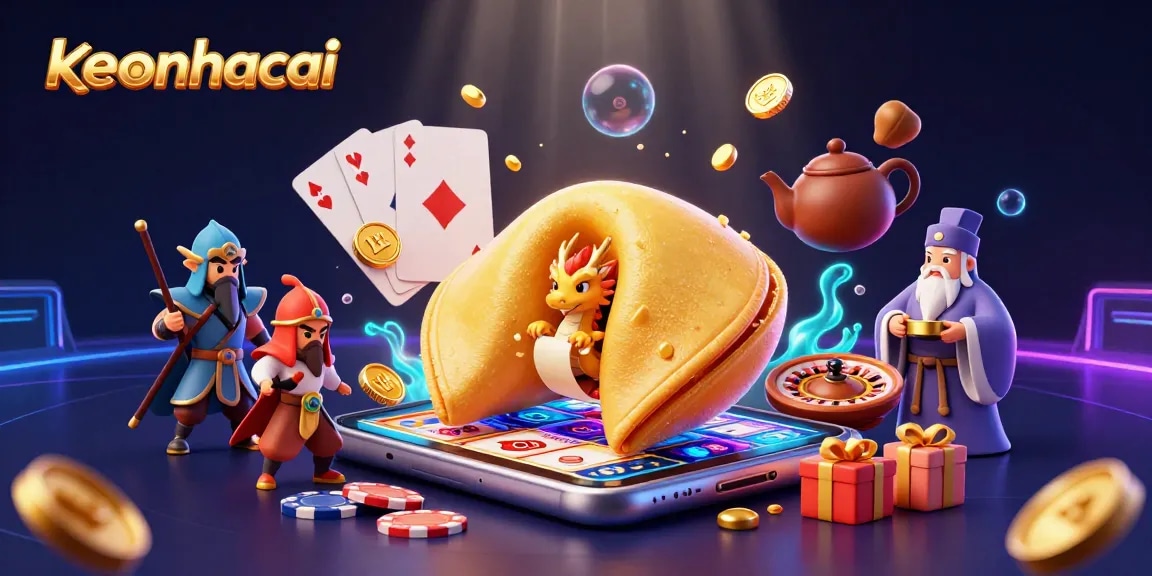 Catch the excitement of keonhacai with a vibrant 3D casino scene featuring dynamic gaming elements.