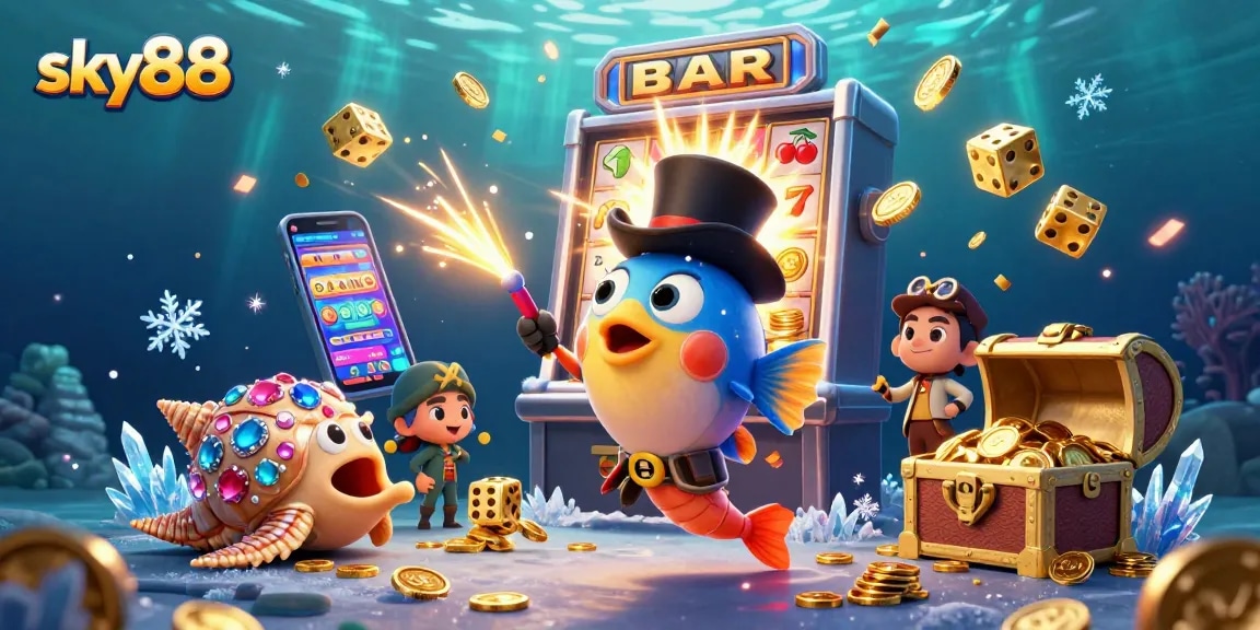 Engage with exciting sky88 casino games as the anglerfish, pirate shrimp, and gem snail attract wealth.
