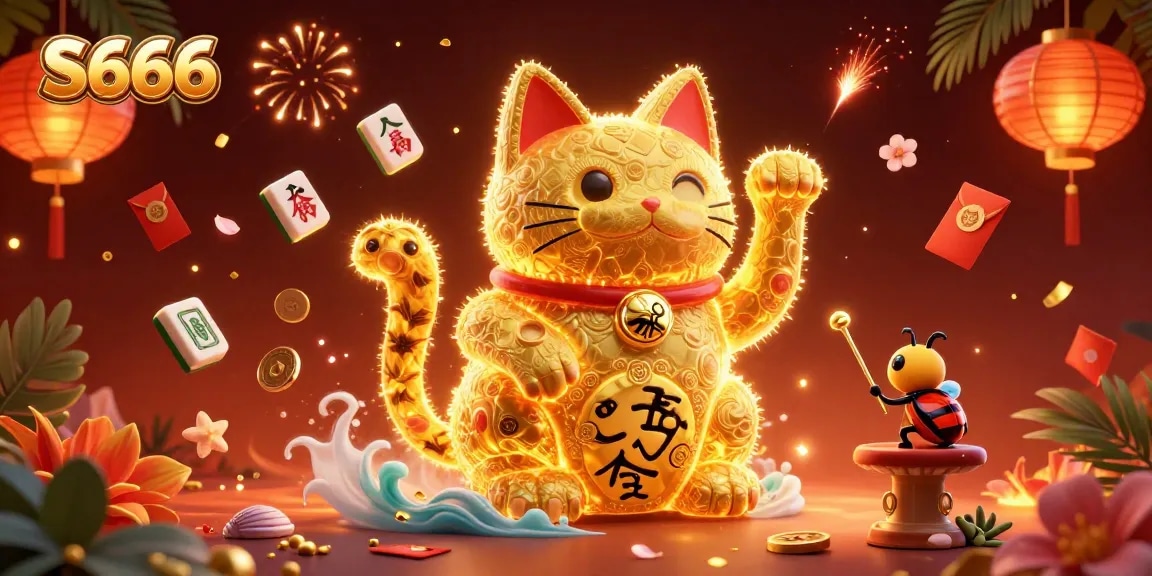 S666 leverages vibrant casino imagery to create an immersive gaming experience, featuring lucky symbols.