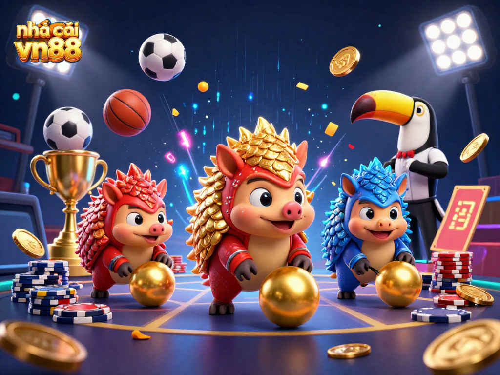 Experience exciting gameplay with nhà cái vn88 as pangolins engage in a thrilling casino environment.