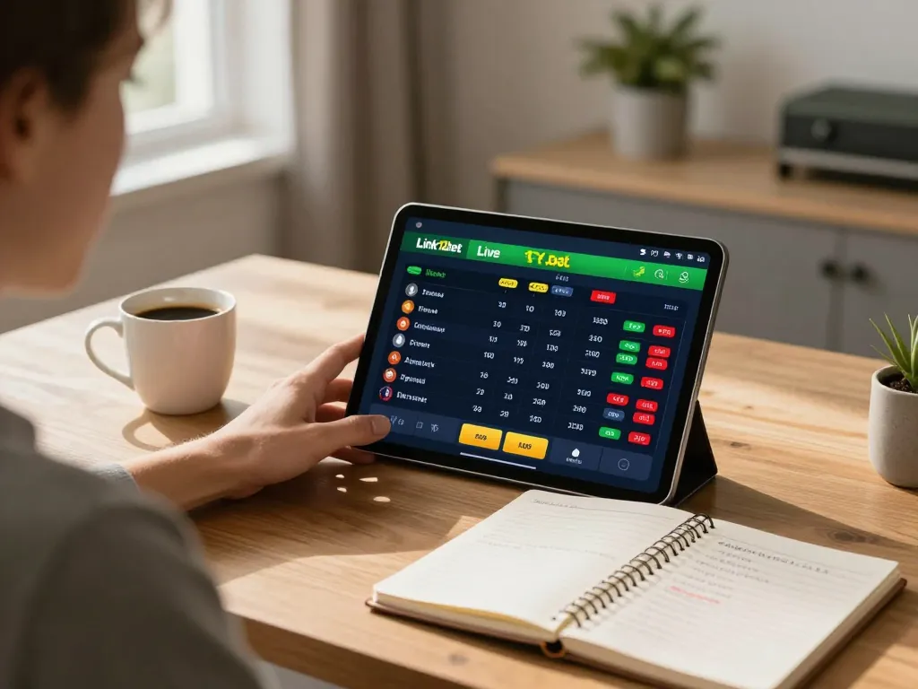 Khoảnh khắc thú vị khi sử dụng ứng dụng Link 12bet để cá cược trực tiếp trong một văn phòng tại nhà thoải mái.