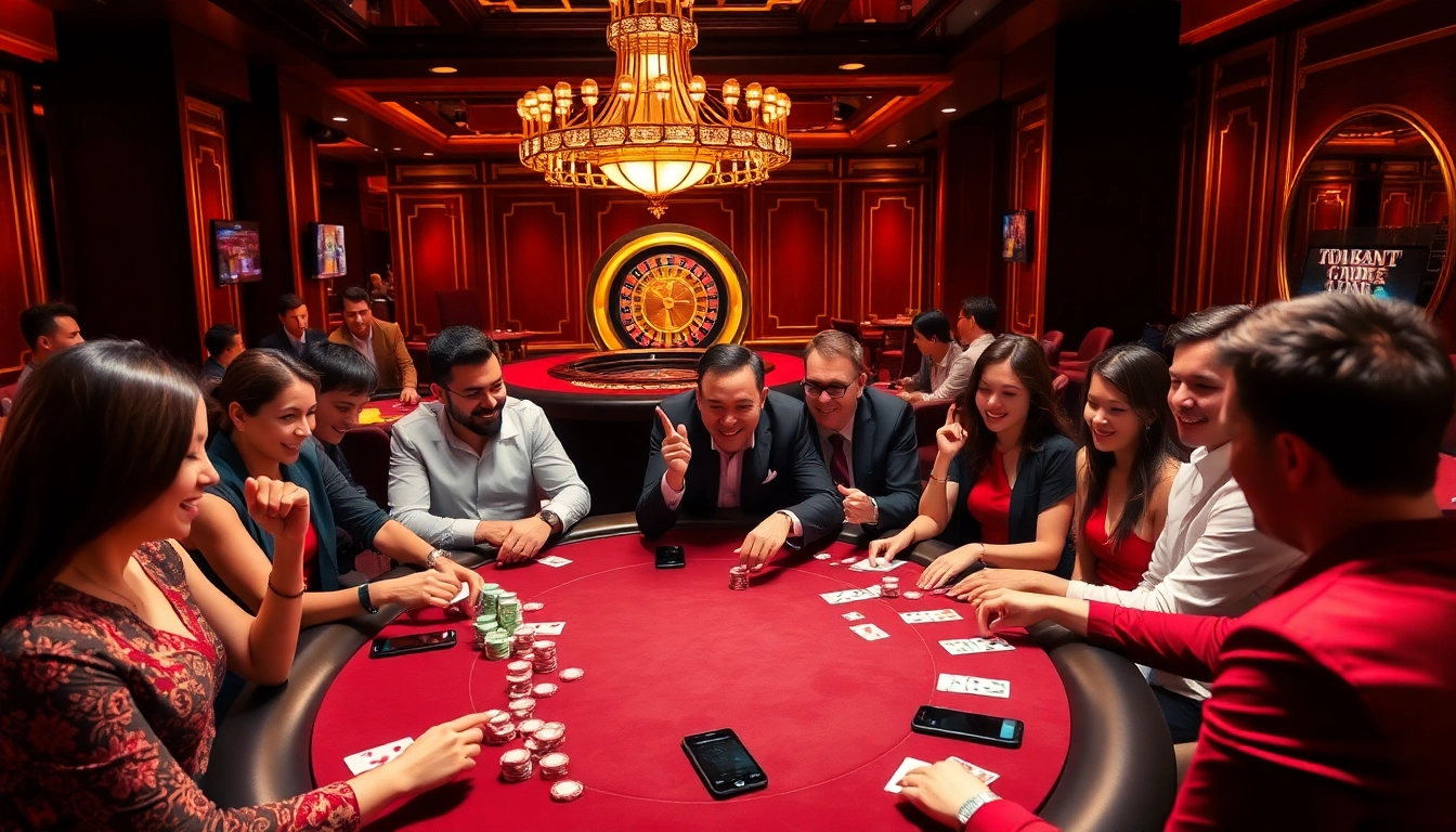 Excitement of poker gaming at NOHU casino with colorful chips and vibrant atmosphere.