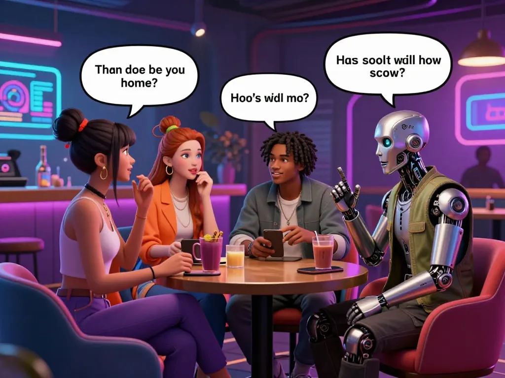 NSFW character interactions in a vibrant AI chat environment, showcasing diverse avatars engaging in playful dialogue, exploring ai nsfw experiences.