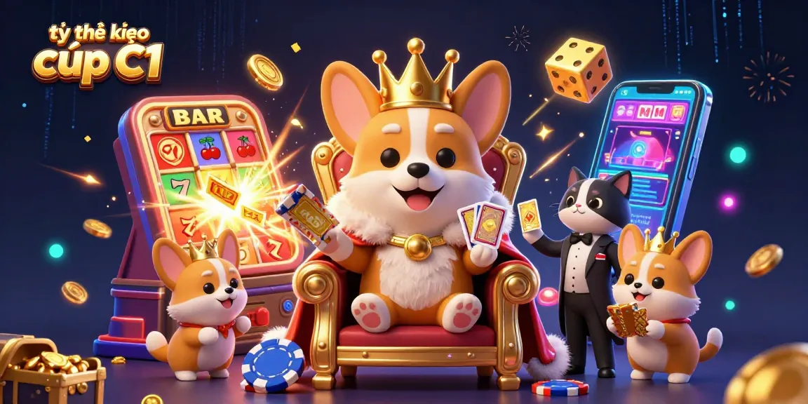 Experience the excitement of tỷ lệ kèo cúp C1 through a vibrant 3D casino scene.