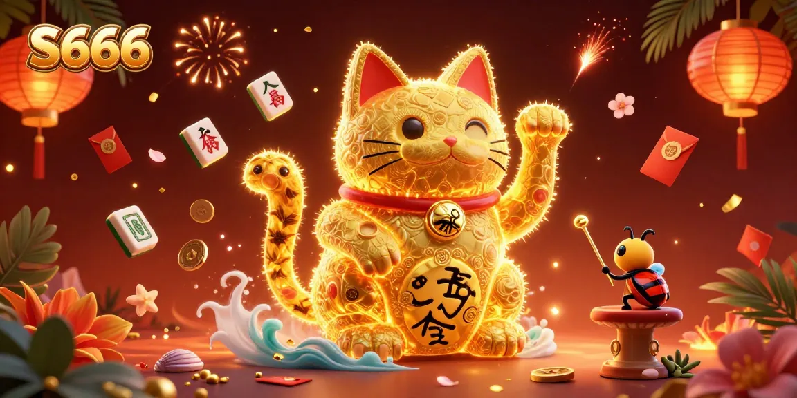 S666 leverages vibrant casino imagery to create an immersive gaming experience, featuring lucky symbols.