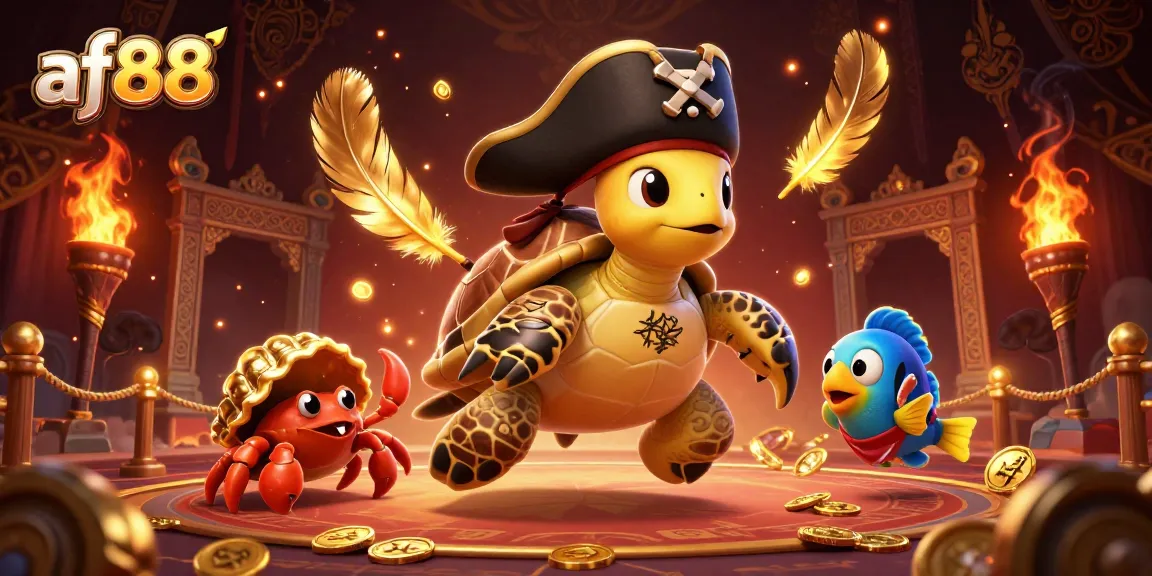 Experience thrilling gameplay at af88 with a vivid illustration of casino-themed ocean adventure.