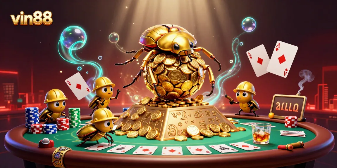 Spin for wins at vin88 with golden coins and dynamic casino elements in action.