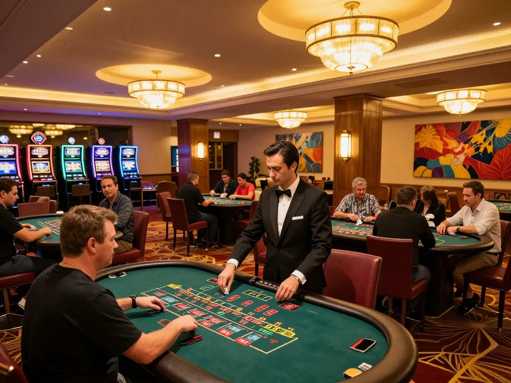 Players enjoying thrilling gameplay at PHTAYA casino with vibrant atmosphere and luxury ambiance.