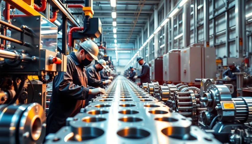 Nickel chrome plating process in Malaysia, showcasing state-of-the-art diecasting machinery and skilled workers.