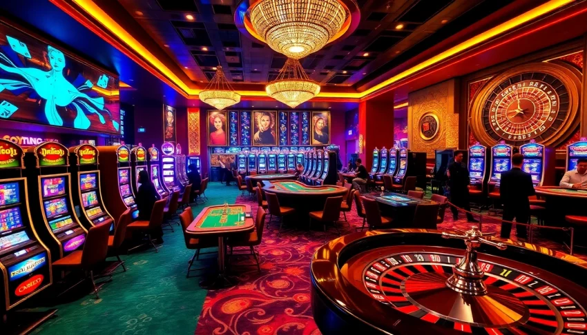 Engaging players enjoying thrilling games at RR88 Casino with vibrant slot machines.