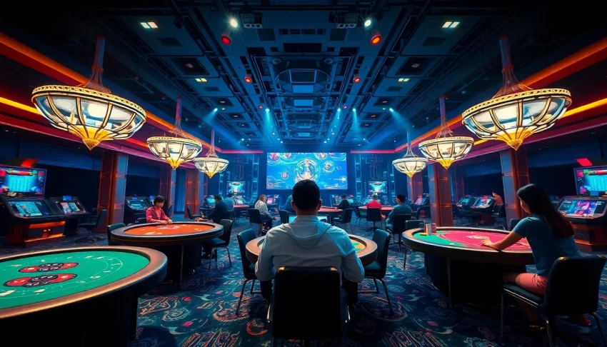 Exciting online gambling scene at vvvwin88.live showcasing casino games and advanced technology